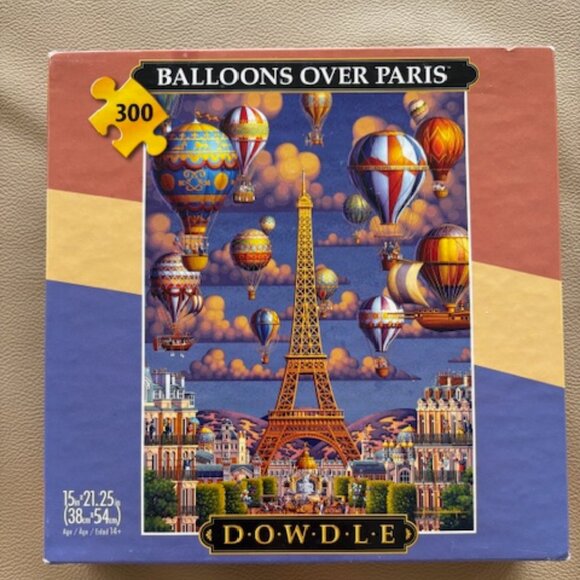 Buffalo Games Dowdle Balloons Over Paris 300 Piece Jigsaw Puzzle  (Preowned) - Picture 1 of 5